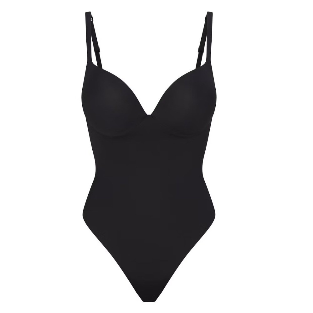 Skims Ultimate Thong Bodysuit Onyx Black SL-THG-8044W Medium